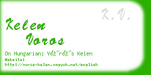 kelen voros business card